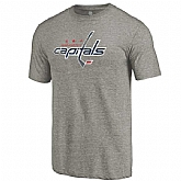 Men's Washington Capitals Distressed Team Logo Tri Blend T-Shirt Ash FengYun,baseball caps,new era cap wholesale,wholesale hats